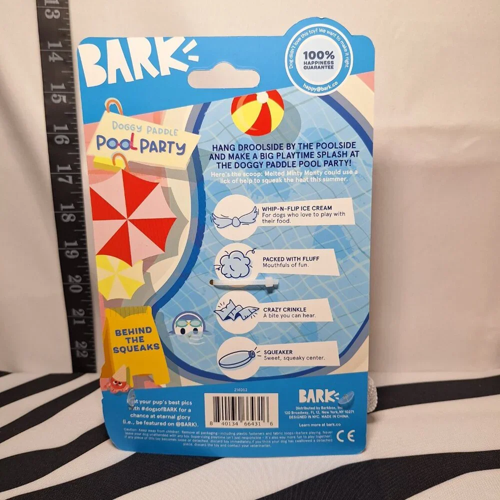 NWT Bark Melty Minty Monty Dog Toy XS-M & Melted Melanie Dog Toy M -2 pack